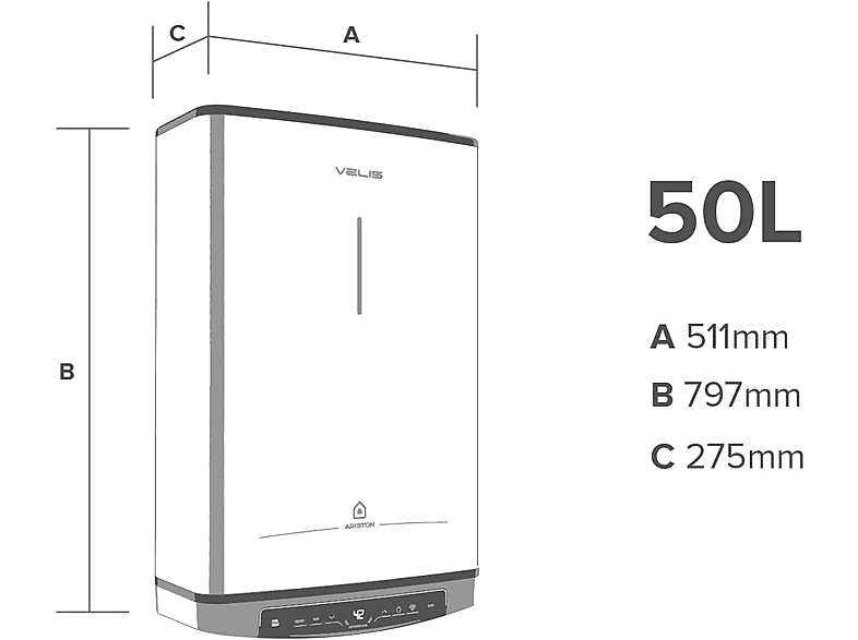 ARISTON Termo eléctrico en color Blanco (mod. Velis Pro) — foto 5