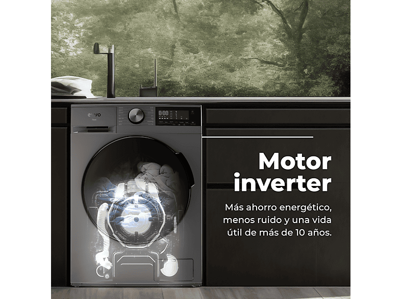 EVVO Lavadora secadora en color Inox — foto 5