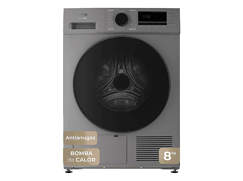 EVVO Secadora bomba de calor en color Inoxidable (mod. S8X D)