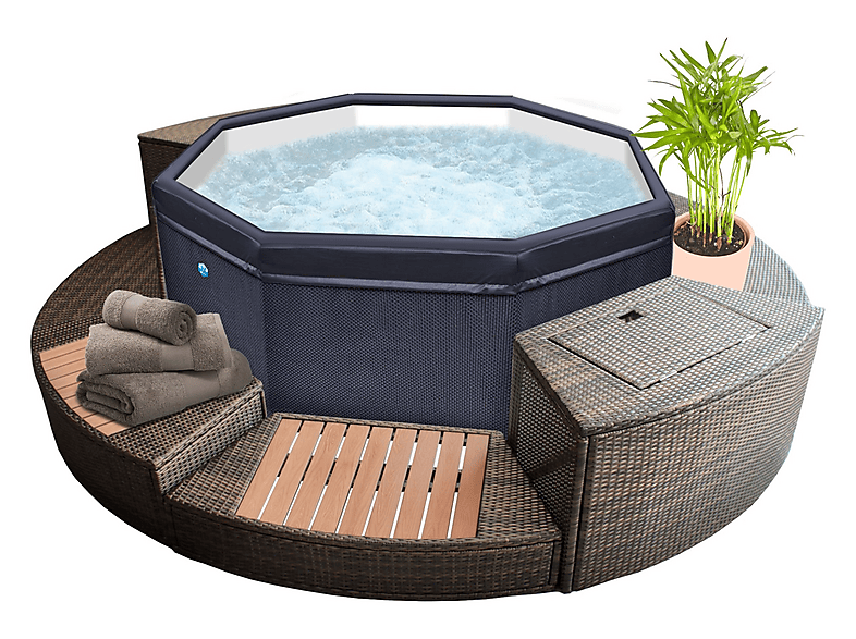 Spa de exterior NETSPA con None en color Blanco
