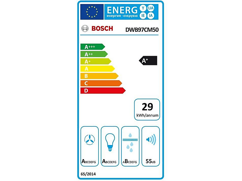 Campana decorativa BOSCH — 3 velocidades y 430 m³/h (mod. Serie 6 DWB97CM50) — foto 4