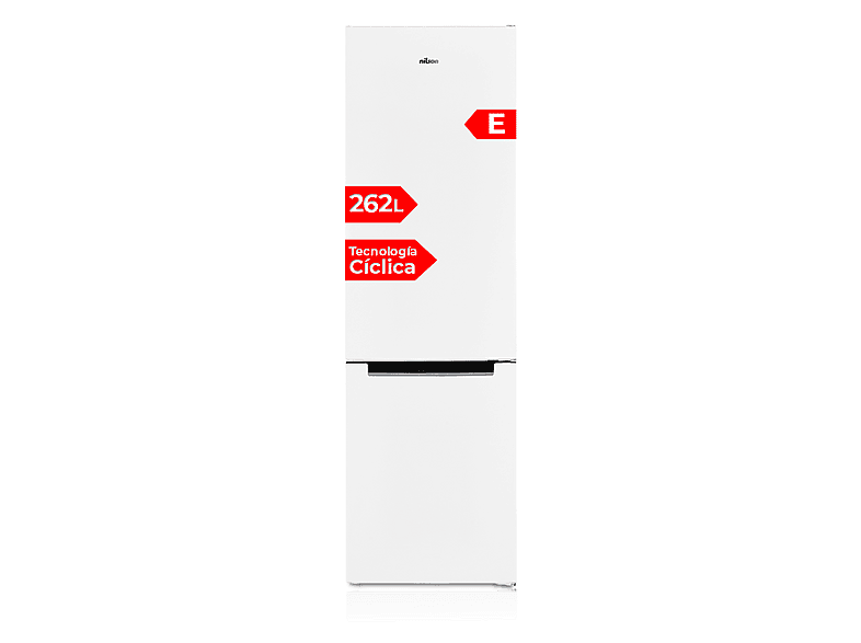 Frigorífico combinado NILSON en color Blanco, Altura 180 cm