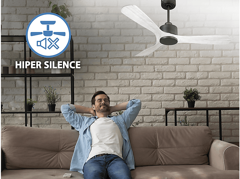 PURLINE Ventilador de techo en color Negro (mod. NusaD132C0365206) — foto 4