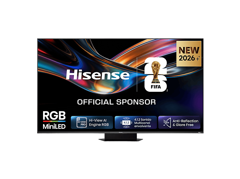 HISENSE TV RGB Mini LED 65" UHD 4K en color Negro