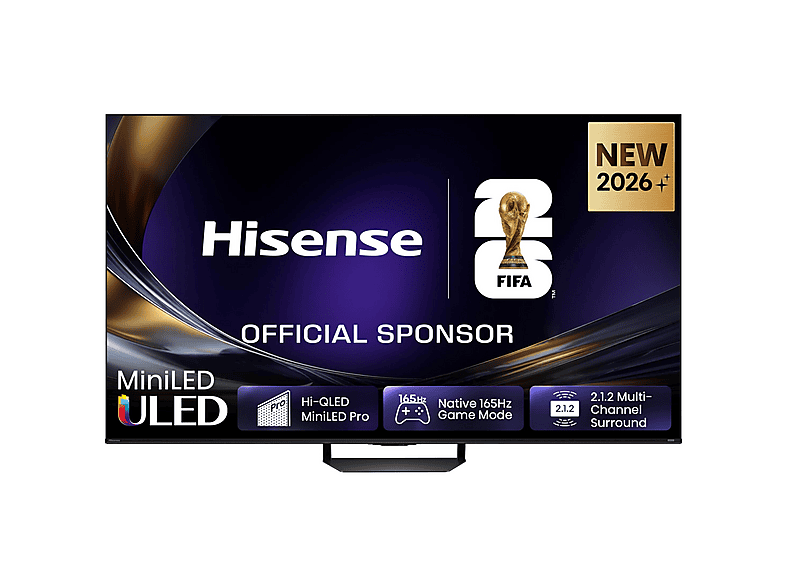 TV Mini LED 55" HISENSE en color Black, UHD 4K