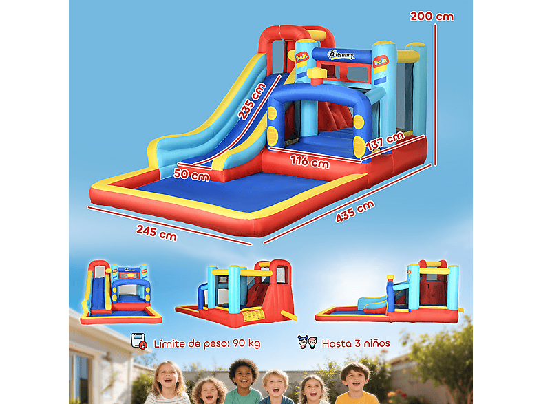 Castillo Hinchable OUTSUNNY de a partir de 3 año(s) — foto 3