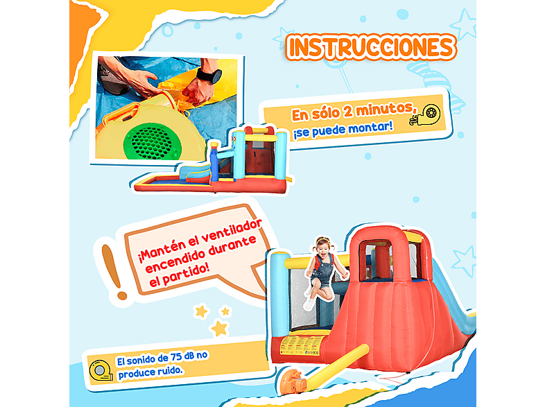 Castillo Hinchable OUTSUNNY de a partir de 3 año(s) — foto 6
