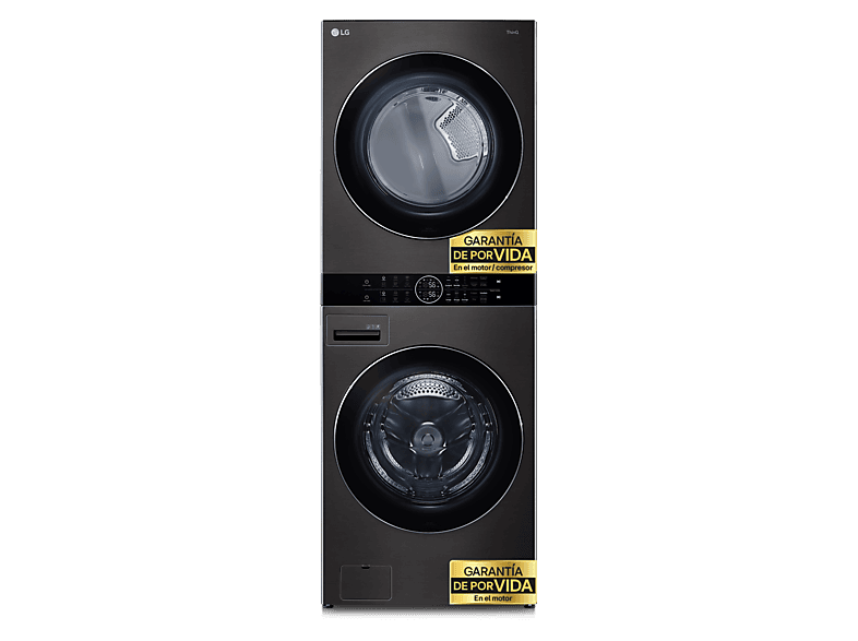 LG Lavadora secadora Torre de lavado 17/16 kg en color Inox grafito
