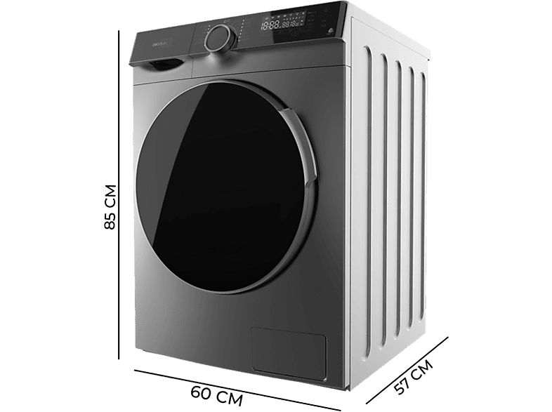 CECOTEC Lavadora carga frontal en color Steel — 12 kg y 1400 rpm — foto 3