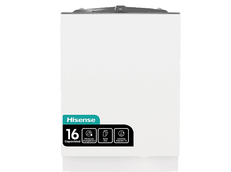 HISENSE Lavavajillas integrable 16 servicios en color Sin Panelar