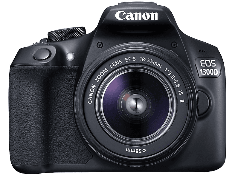 CANON Cámara digital 18 megapixel (mod. EOS 1300D EFS18-55 DC) en color Negro
