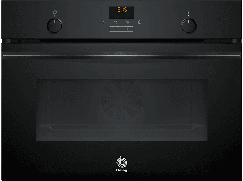 BALAY Horno compacto en color Cristal Negro — Integrable y 47 l