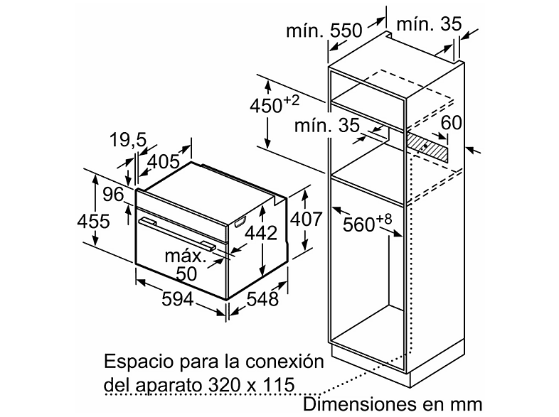 BALAY Horno compacto en color Cristal Negro — Integrable y 47 l — foto 7