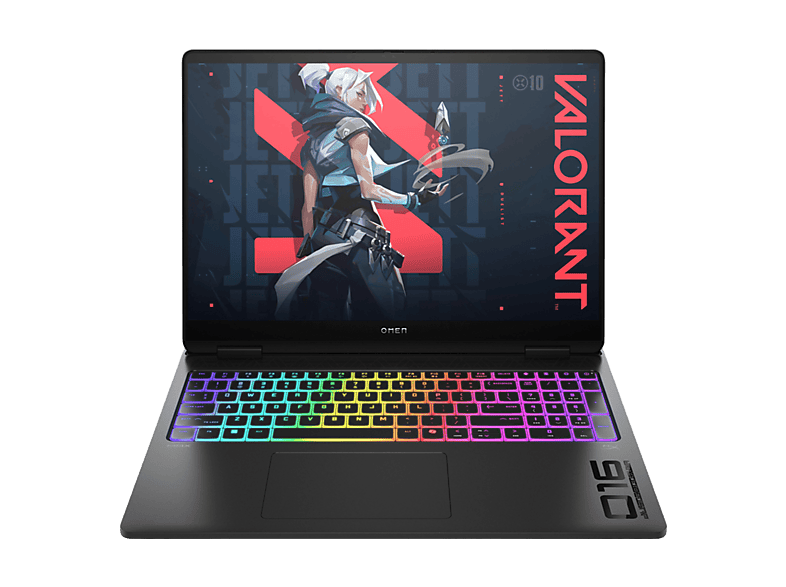 Portátil gaming HP en color Negro, 16" WQXGA