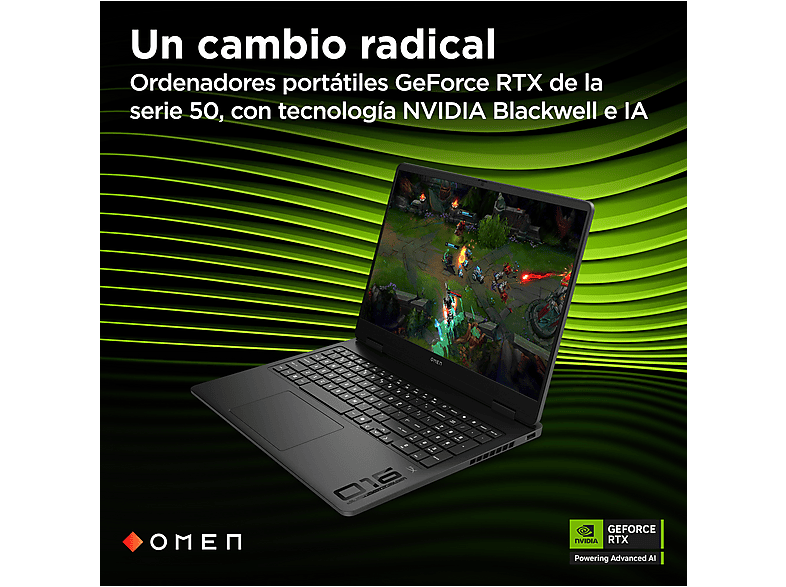 Portátil gaming HP en color Negro Sombra de AMD Ryzen™ AI 9-365 50 TOPS — foto 9
