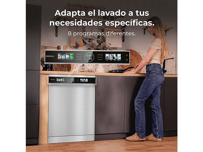 CECOTEC Lavavajillas libre instalación 60 cm en color Negro (mod. Bolero Aguazero 6320 Dark) — foto 4