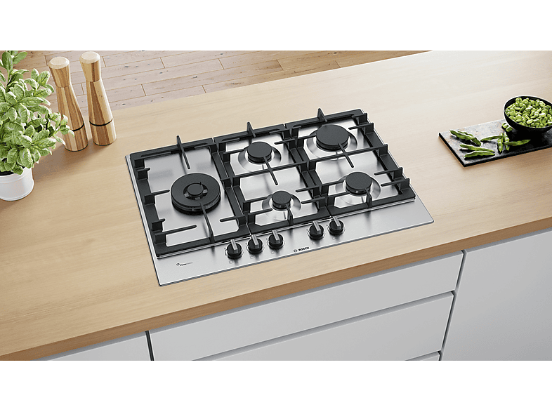 Placa de gas BOSCH con 5 zonas en color Inox — foto 3