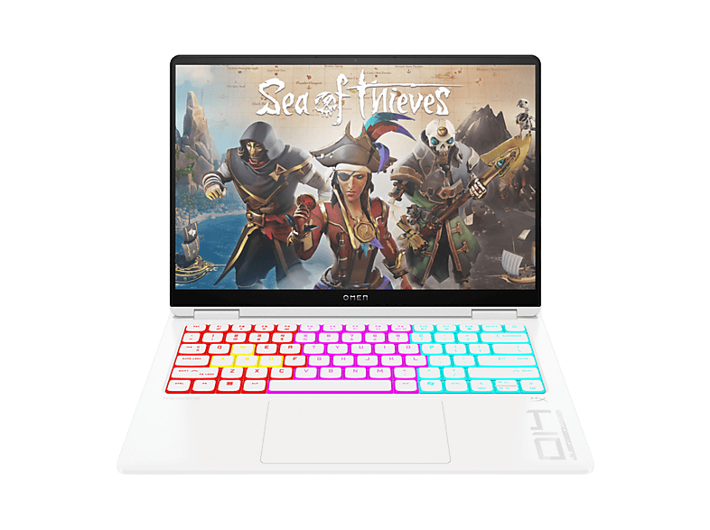 Portátil gaming HP en color Ceramic White de 14" 3K