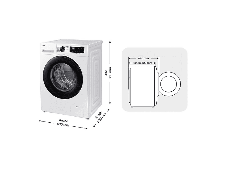SAMSUNG Lavadora carga frontal en color Blanco — 11 kg y 1400 rpm — foto 14