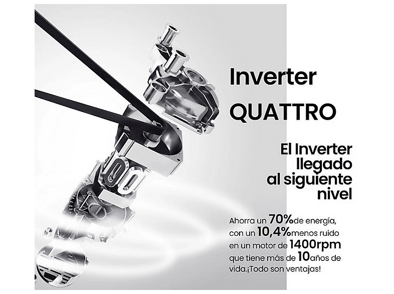 INFINITON Lavadora carga frontal 9 kg (mod. WM-N94ABE) en color Blanco — foto 7