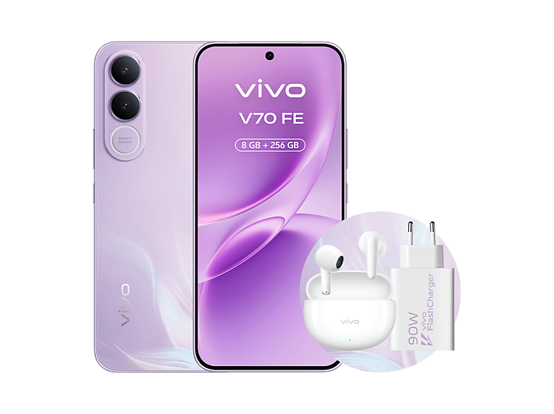 VIVO Móvil 256GB (mod. Bundle V70 FE) en color Muse Purple