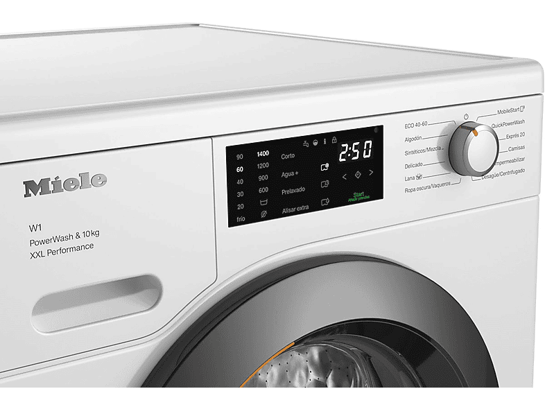 Lavadora carga frontal MIELE con 10 kg en color Blanco loto — foto 3