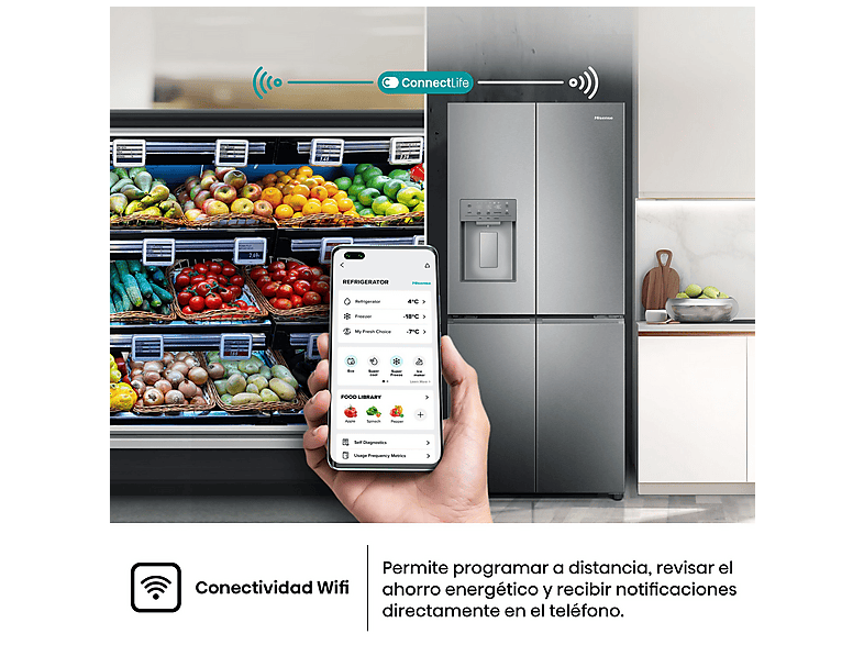 Frigorífico americano HISENSE en color Inox de Total No Frost — foto 17