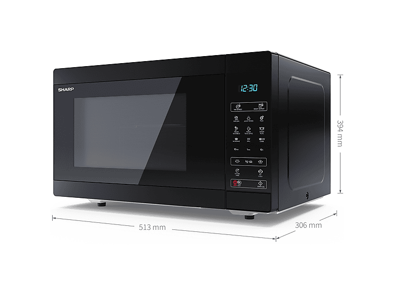 Microondas SHARP en color Negro (mod. YC-MG81E-B) — foto 4