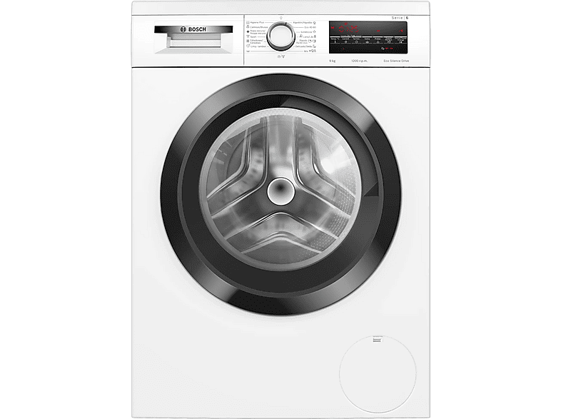 BOSCH Lavadora carga frontal en color White — 9 kg y Carga Frontal