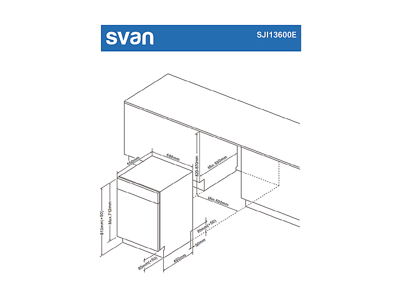 SVAN Lavavajillas integrable 60 cm en color Blanco — 14 servicios y 6 programas — foto 7