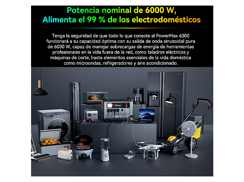 Estación de energía OSCAL en color Negro de 3600 Wh — foto 9