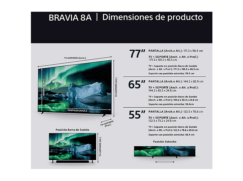 TV OLED 77" SONY — 4K UHD HDR y Google Smart TV (mod. 8A) — foto 20
