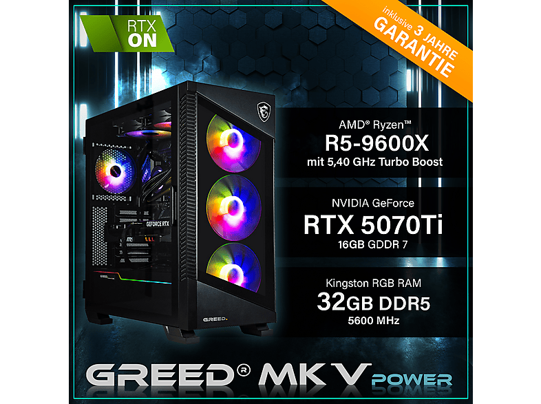 PC Gaming GREED con AMD Ryzen 5 9600X — foto 3