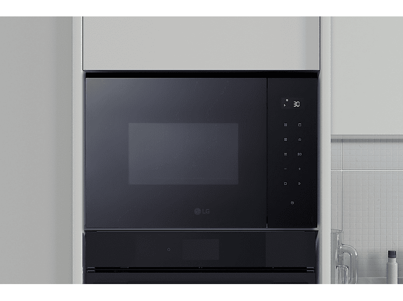 Microondas con grill integrable LG en color Cristal Negro de 900 W
