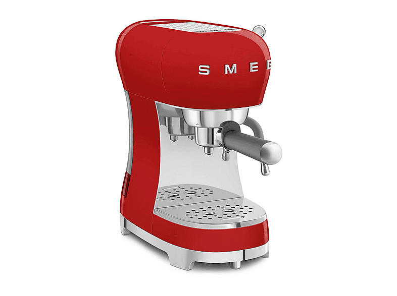 Cafetera express SMEG en color Rojo, 15 bar