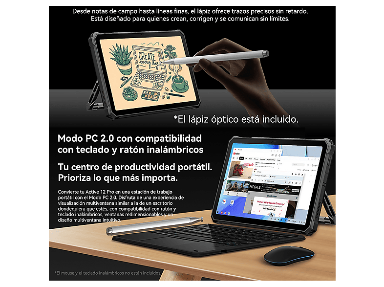 BLACKVIEW Tablet 256 GB (mod. Active 12 PRO) en color Negro — foto 7
