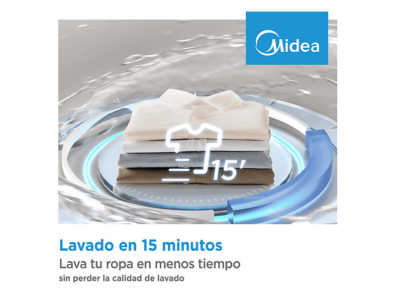 Lavadora carga superior MIDEA en color Blanco de 8 kg — foto 10