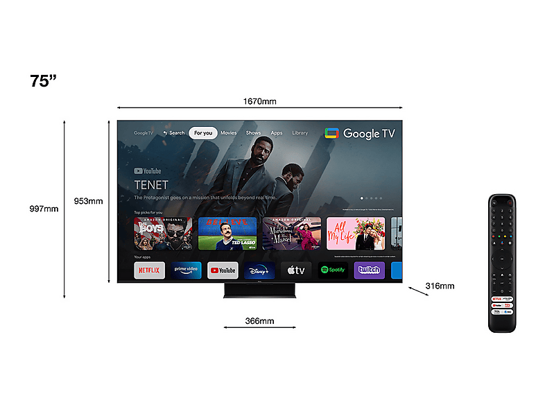 TV Mini LED 75" TCL — UHD 4K y Quad Core — foto 4