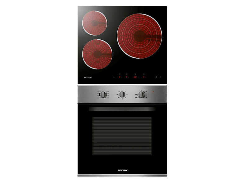 INFINITON Pack Horno + Encimera en color Inox (mod. HV-CB65H30)