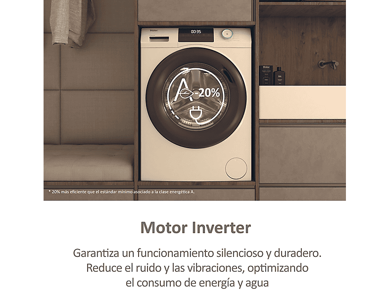 Lavadora carga frontal HAIER en color Blanco, 10 kg — foto 9