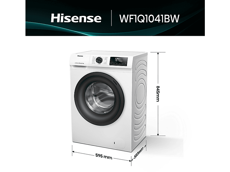 HISENSE Lavadora carga frontal 10 kg en color Blanco — foto 3
