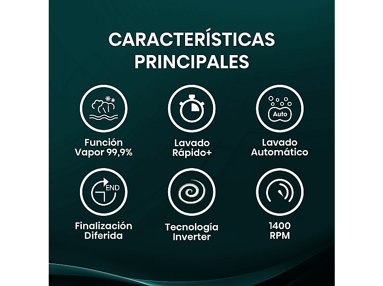 HISENSE Lavadora carga frontal 10 kg en color Blanco — foto 4