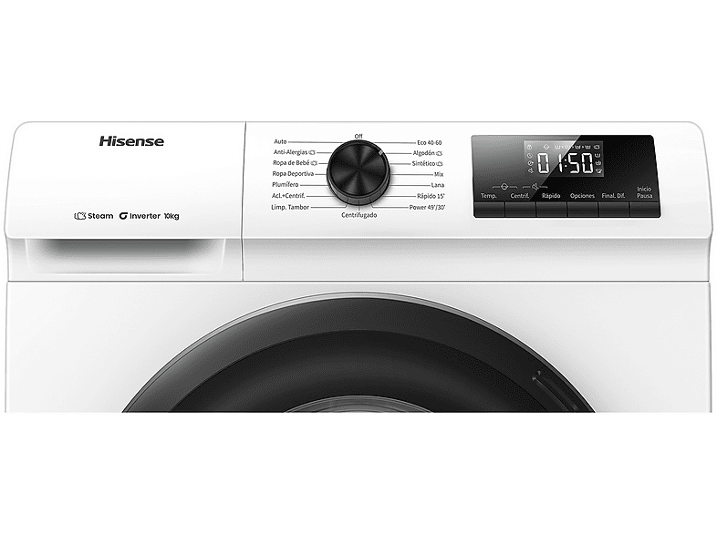 HISENSE Lavadora carga frontal 10 kg en color Blanco — foto 6