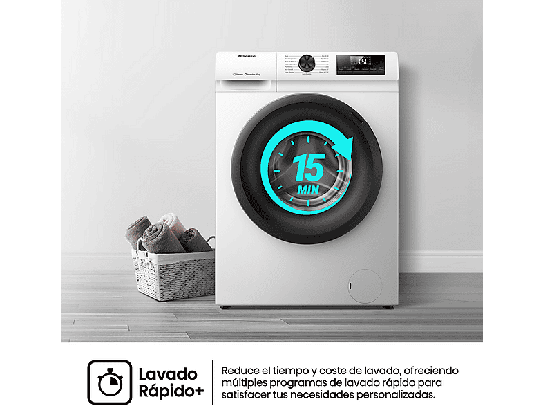 HISENSE Lavadora carga frontal 10 kg en color Blanco — foto 8