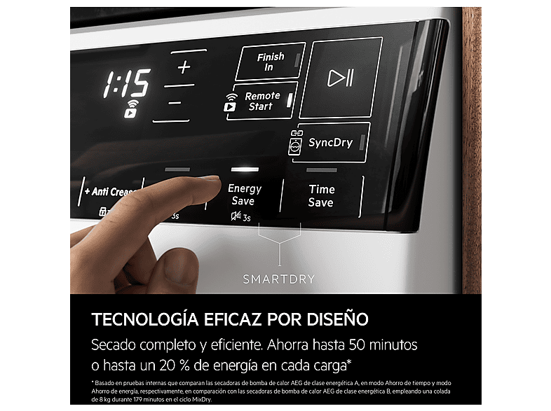 Secadora bomba de calor AEG en color Blanco, 9 kg — foto 4