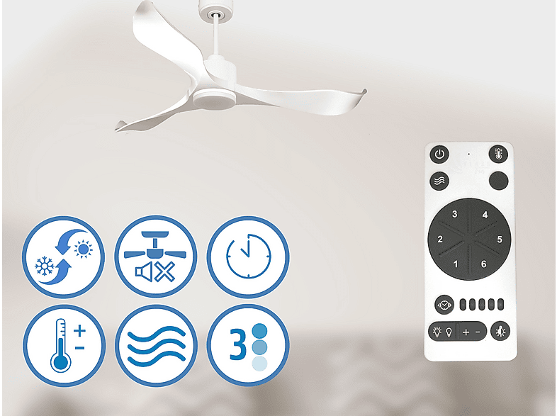 PURLINE Ventilador de techo 18 W (mod. VirginD132C03LED64932) en color Blanco — foto 5