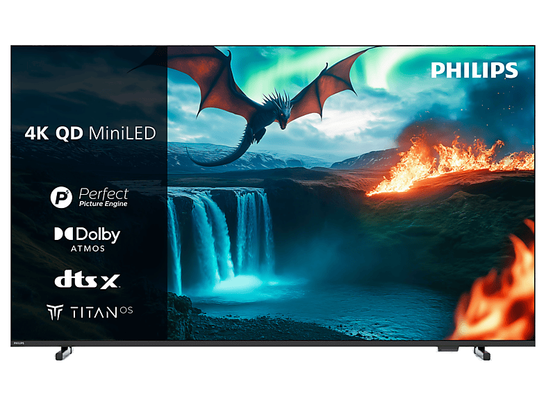 TV QD-Mini LED 65" PHILIPS — UHD 4K y P5 Perfect Picture Engine