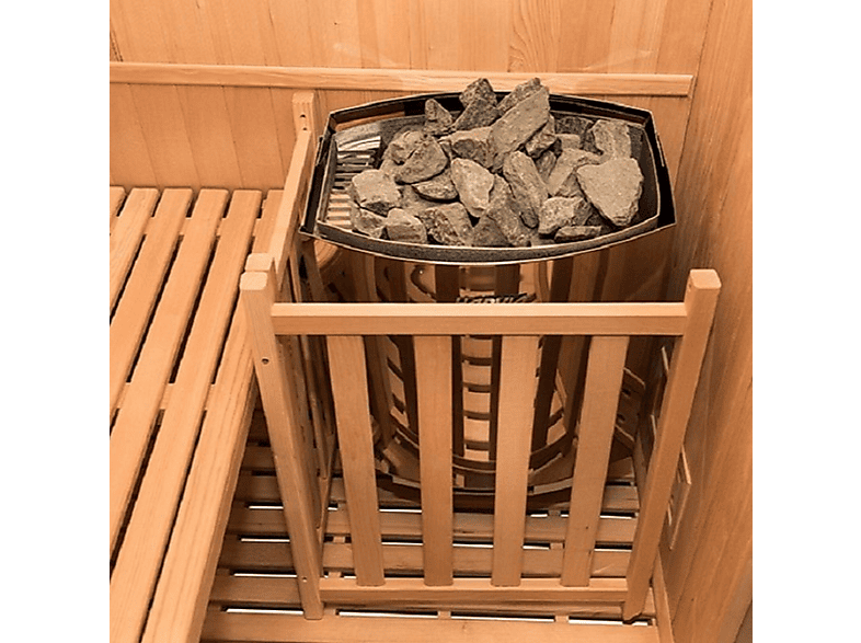 POOLSTAR Sauna de interior 153 cm (mod. Sense 3 Plazas Con) en color Marrón — foto 4